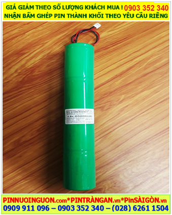 Pin sạc 4.8v-D5000mAh; Pin đèn exit thoát hiểm 4.8v-D5000mAh; Pin đèn sự cố khẩn cấp 4.8v-D5000mAh